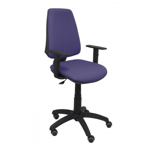 Elche CP brazos regulables ruedas parquet tapizado - Azul claro