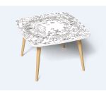 Table basse KIDS à colorier - Motif Ferme - Lot de 2