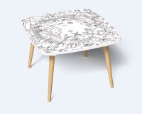 Table basse KIDS à colorier - Motif Ferme - Lot de 2