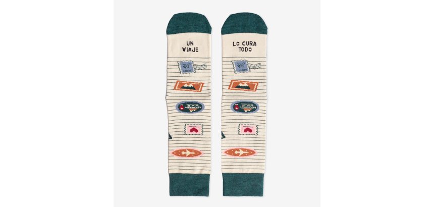 Calcetines "Un viaje lo cura todo" talla 42-46