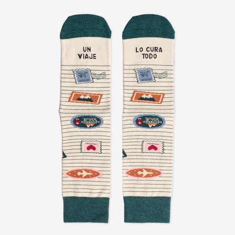 Calcetines "Un viaje lo cura todo" talla 42-46