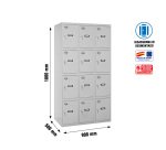 Taquilla desmontada Simon Locker desm. 4 puertas 3/12 300 (900) gris