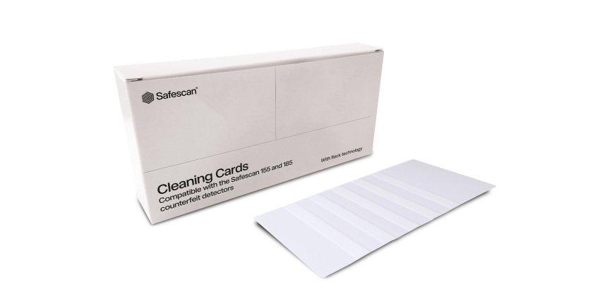 Pack 10 Tarjetas de limpieza para detectores automáticos 155-S, 165-S y 185-S Safescan
