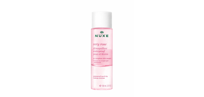 nuxe Very Rose waterproof bi-phase eye and lip makeup remover