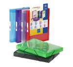 Chemises box polypropylène personnalisable VIQUEL Propyglass 25 x 33 dos 3 cm – 6 couleurs assorties
