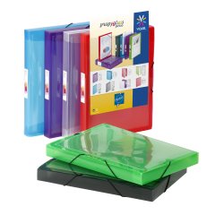 Chemises box polypropylène personnalisable VIQUEL Propyglass 25 x 33 dos 3 cm – 6 couleurs assorties