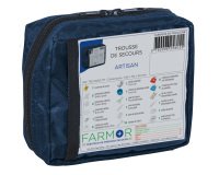Trousse de secours Artisan 2/4 personnes en tissu bleu
