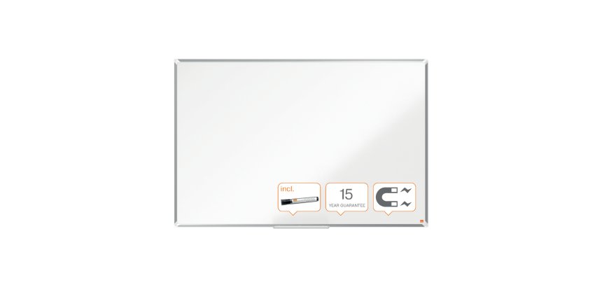 Pizarra NOBO Premium Plus acero lacado 1500x1000mm, blanco