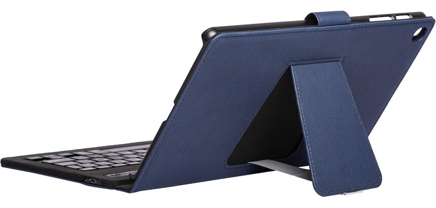 Funda para tablet Samsung TAB A 2019 (T510/T515) color Azul con teclado Bluetooth
