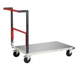 Chariot pliable plateau tôle galvanisée 250 kg 850 x 500 mm roue caoutchouc