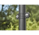 Abris vélos dôme 6 vélos + 2 scooters / motos Modèle suivant à fixer sur l'abri initial - Coloris gris anthracite RAL 7021