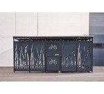 Abri vélo sécurisé Modèle 5x5m Décor Roseau