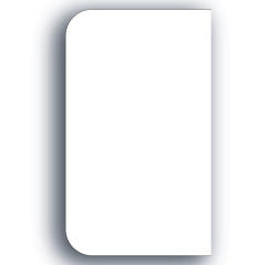 Elément de départ émaillé blanc 195 x 115 cm pour mur d'écriture liberté