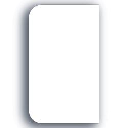 Elément de départ émaillé blanc Ht 195 x 115 cm pour mur d'écriture liberté