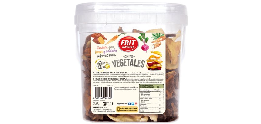 Bolsa Chips Vegetal Frit Ravich 350g