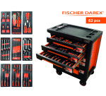 Servante équipée de 62 outils avec 9 modules