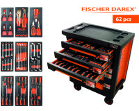 Servante équipée de 62 outils avec 9 modules