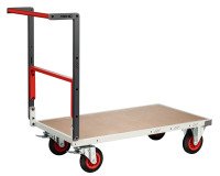 Chariot pliable plateau médium 400 kg 1000 x 600 mm roue caoutchouc Flatpack