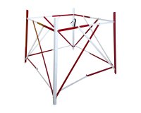 Barriere extensible de regard aluminium rouge/blanc