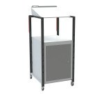 Pupitre à plan inclinable, 1 bloc porte, à roulettes, 150 kg