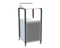 Pupitre à plan inclinable, 1 bloc porte, à roulettes, 150 kg