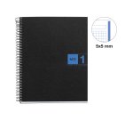 Notebook The Original, Couverture souple, A5, quadrillage 5x5 mm, 80 feuilles de 1 couleur, Miquelrius, Bleu.
