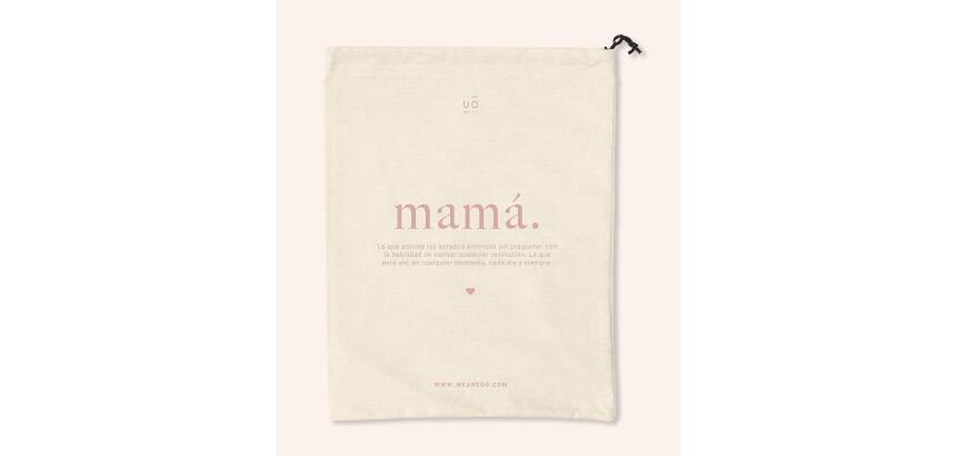 Bolsa tela regalo "Mamá. Definición" Rosa
