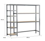 Rayonnage MODULO - Module 2 étagères - 9 plateaux