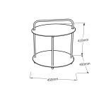 Table d'appoint d'extérieur VINCOU - structure aluminium bleu