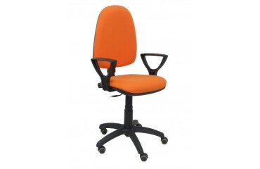 Silla de oficina Ayna brazos fijos ruedas parquet tapizado
