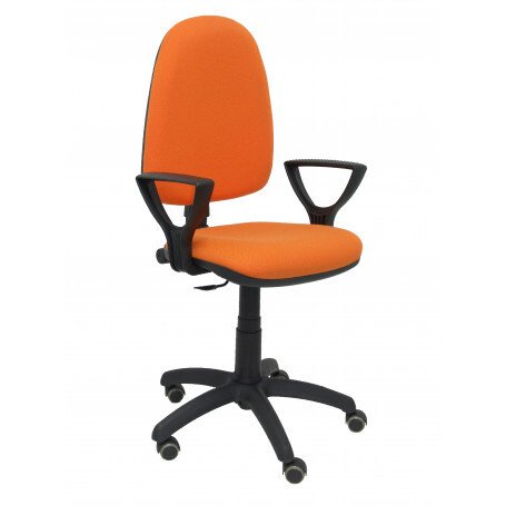 Ayna brazos fijos ruedas parquet tapizado - Naranja
