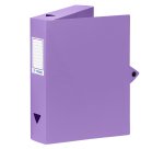 Boîte de classement plastique ViQuel Class Doc - Essentiel Recycle - dos 6 cm - mauve