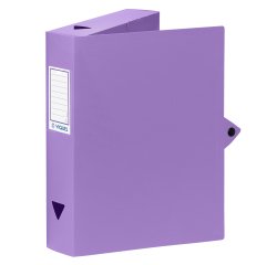 Boîte de classement plastique ViQuel Class Doc - Essentiel Recycle - dos 6 cm - mauve