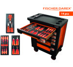 Servante équipée de 14 outils avec 3 modules