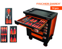 Servante équipée de 14 outils avec 3 modules