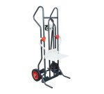 Diable élévateur avec treuil à réduction 150 kg 440 x 250 mm roue caoutchouc