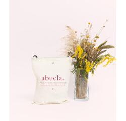 Bolsa tela regalo "Abuela. Definición" Granate
