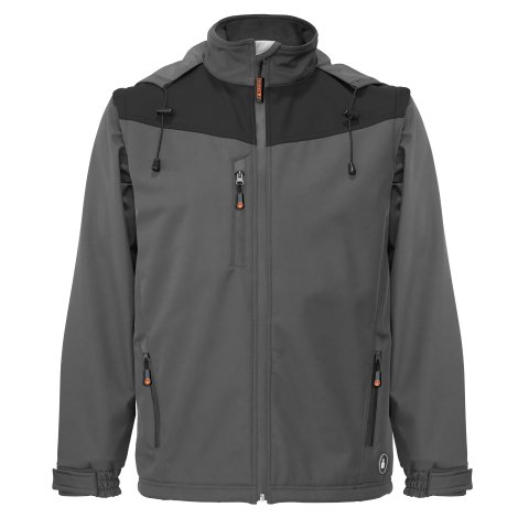 Softshell 2 en 1 con detalles a contraste talla M - Gris