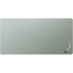 Tableau en verre mat 100x200cm - Sage Green - Coin Arrondi - Legamaster