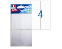 Etiquettes blanches 38 x 58 mm Apli pour écriture manuelle - Pochette de 28