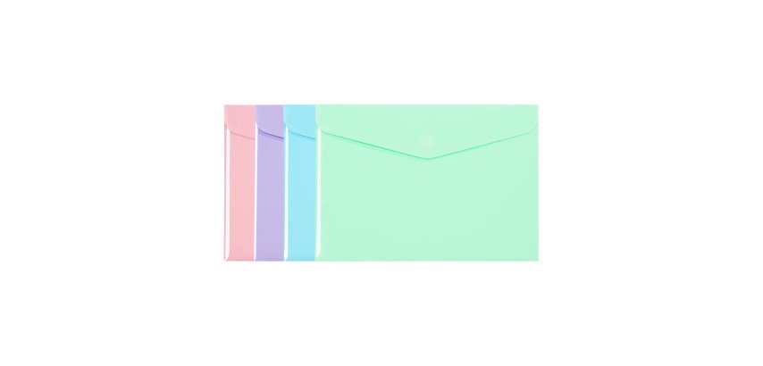 Pochette Enveloppe A4 - VIQUEL RAINBOW PASTEL - couleurs assorties