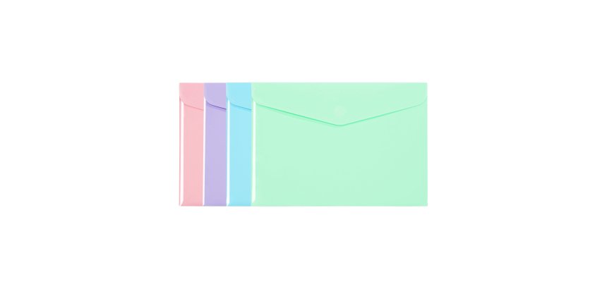 Pochette Enveloppe A4 - VIQUEL RAINBOW PASTEL - couleurs assorties