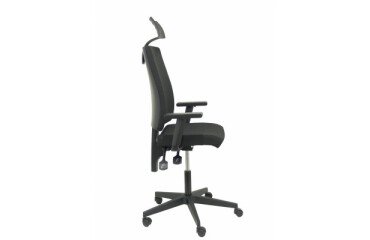 Silla Lezuza arán negro con brazos regulables con cabecero