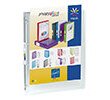 Classeur 4 anneaux plastifié Viquel Propyglass personnalisable A4 - Dos 2,5 cm incolore
