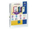 Classeur 4 anneaux plastifié Viquel Propyglass personnalisable A4 - Dos 2,5 cm incolore