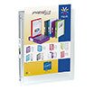 Classeur 4 anneaux plastifié Viquel Propyglass personnalisable A4 - Dos 2,5 cm incolore