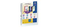 Classeur 4 anneaux plastifié Viquel Propyglass personnalisable A4 - Dos 2,5 cm incolore
