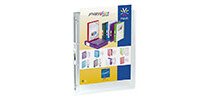Classeur 4 anneaux plastifié Viquel Propyglass personnalisable A4 - Dos 2,5 cm incolore