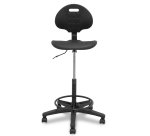 Tabouret Nargo en polyuréthane noir