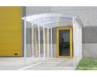 Abri fumeurs métal Version couloir Modèle suivant à fixer sur le couloir initial B825CMETZI